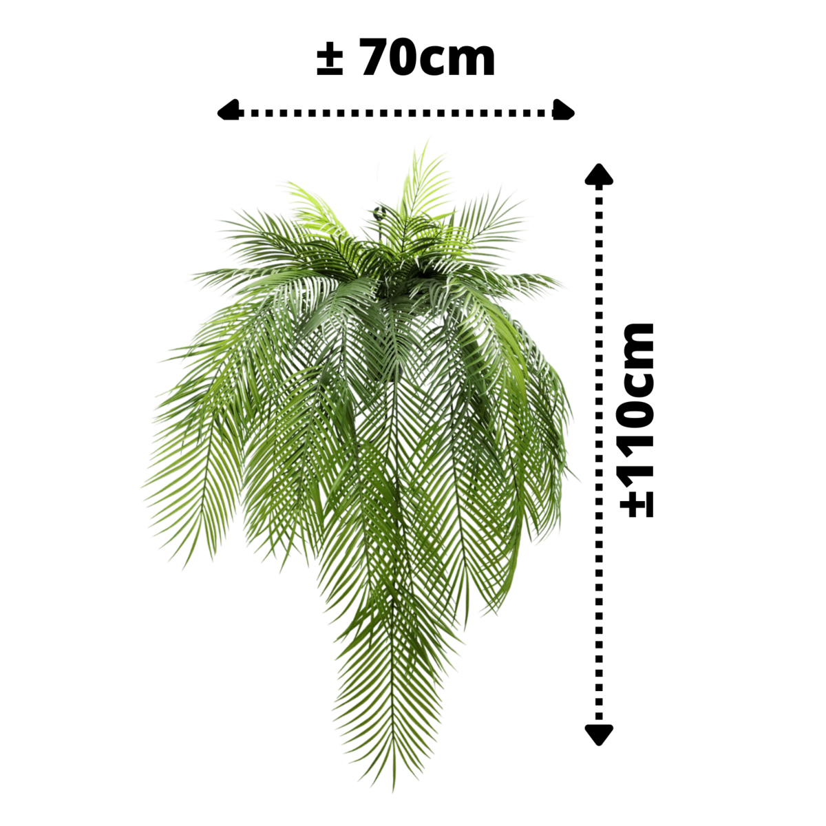 Palm kunst hangplant 110 cm