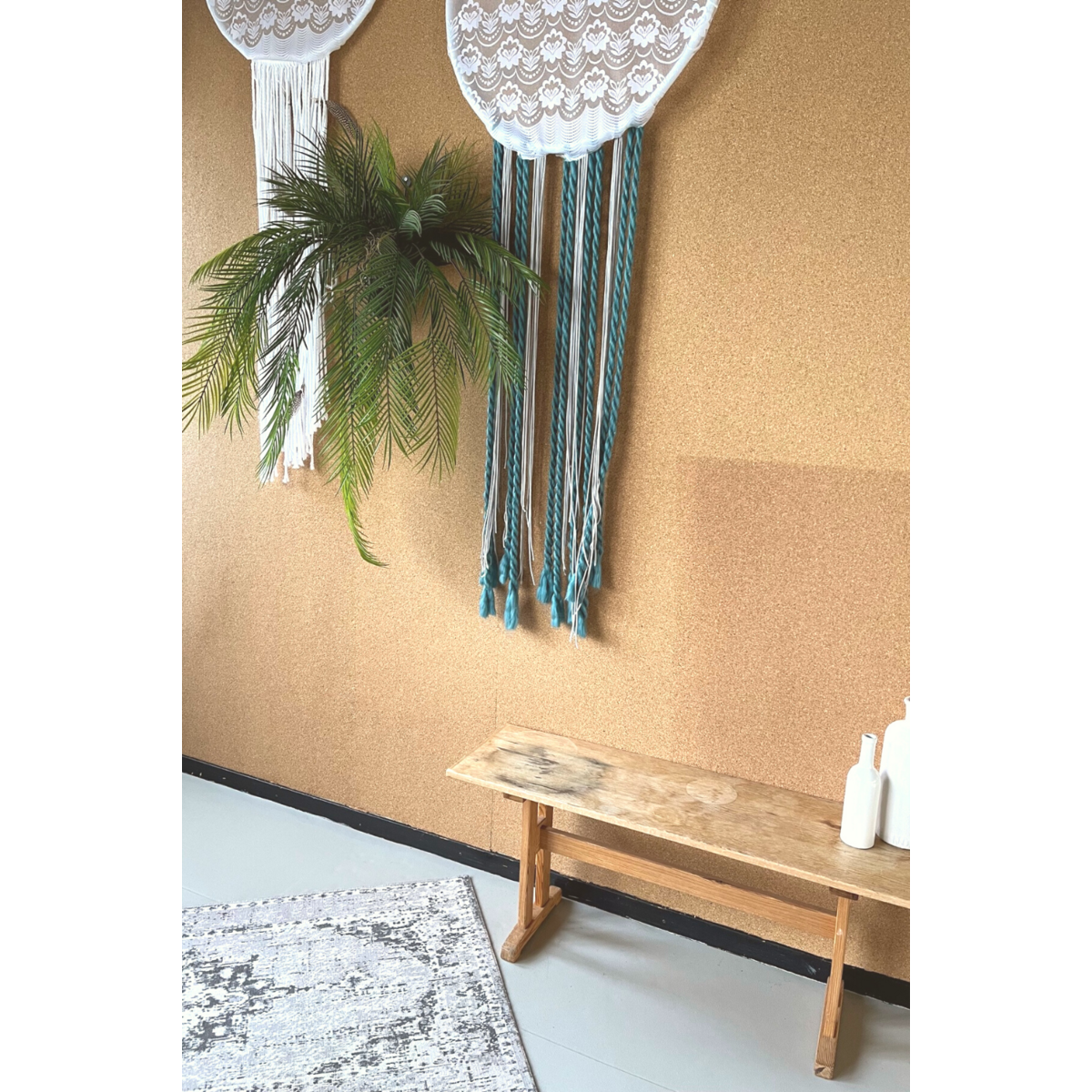 Palm kunst hangplant 110 cm
