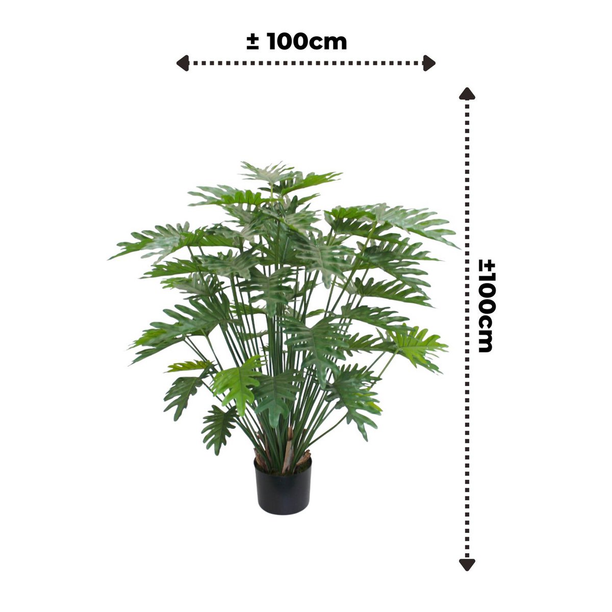 Philodendron kunstplant 100 cm