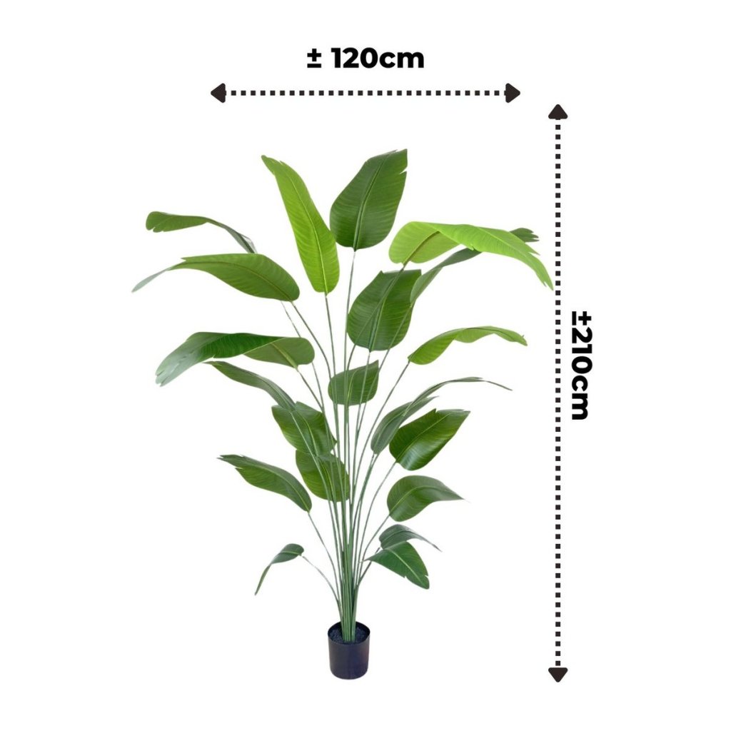 Bananenplant kunstplant 210 cm - mrshomeandgarden