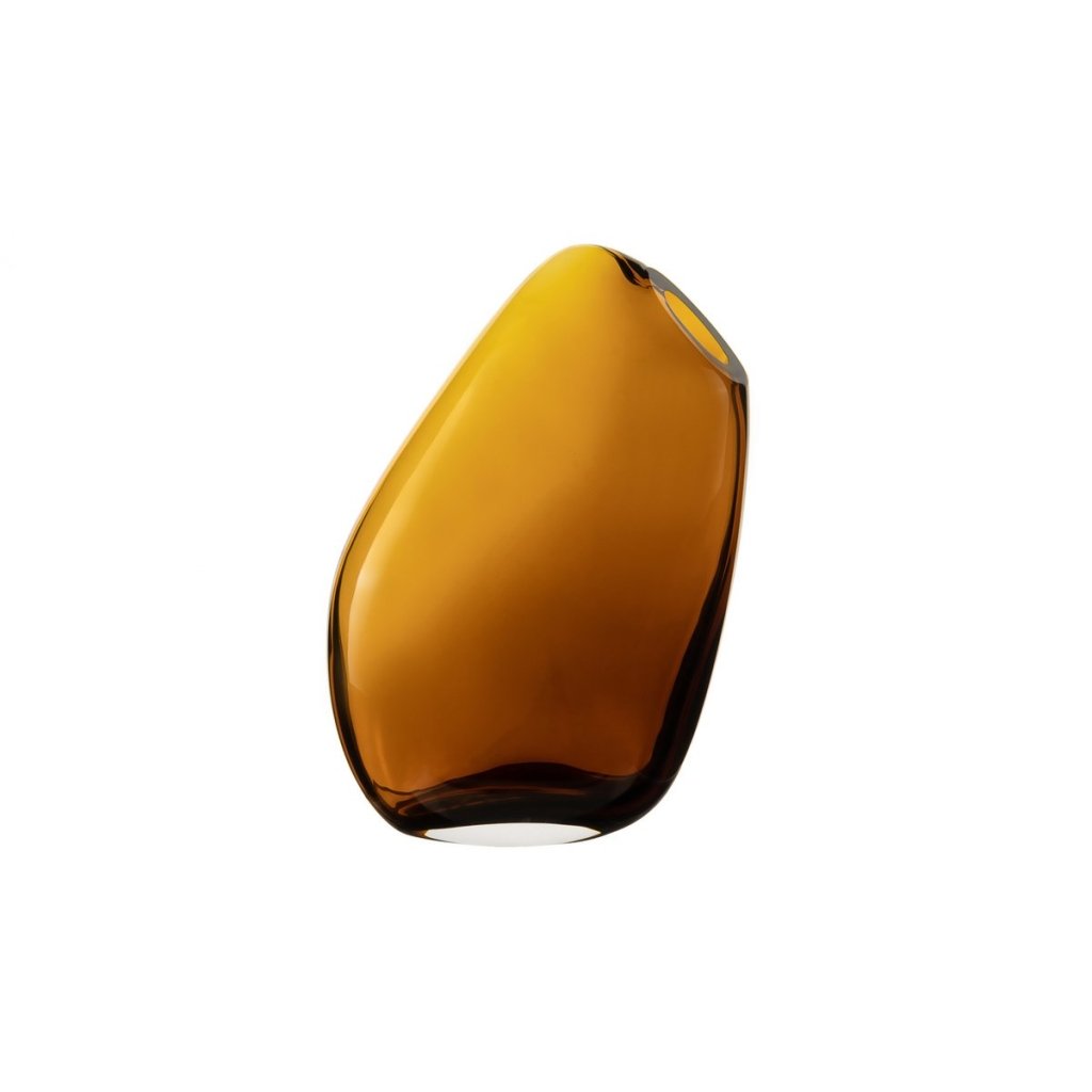 Hoge moderne vaas amber - mrshomeandgarden