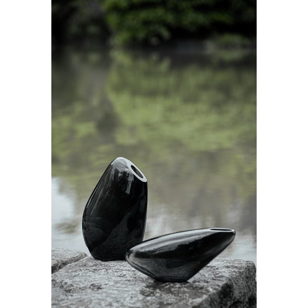 Hoge moderne vaas grijs - mrshomeandgarden