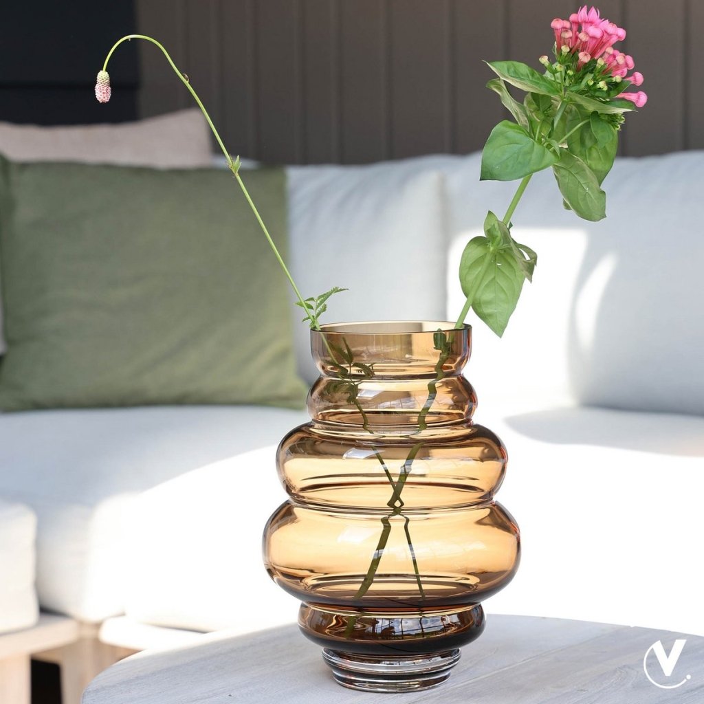 Maputo vaas taupe Vase the World - mrshomeandgarden