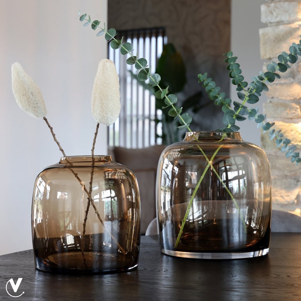 Vaas Bartica taupe Vase the World - mrshomeandgarden
