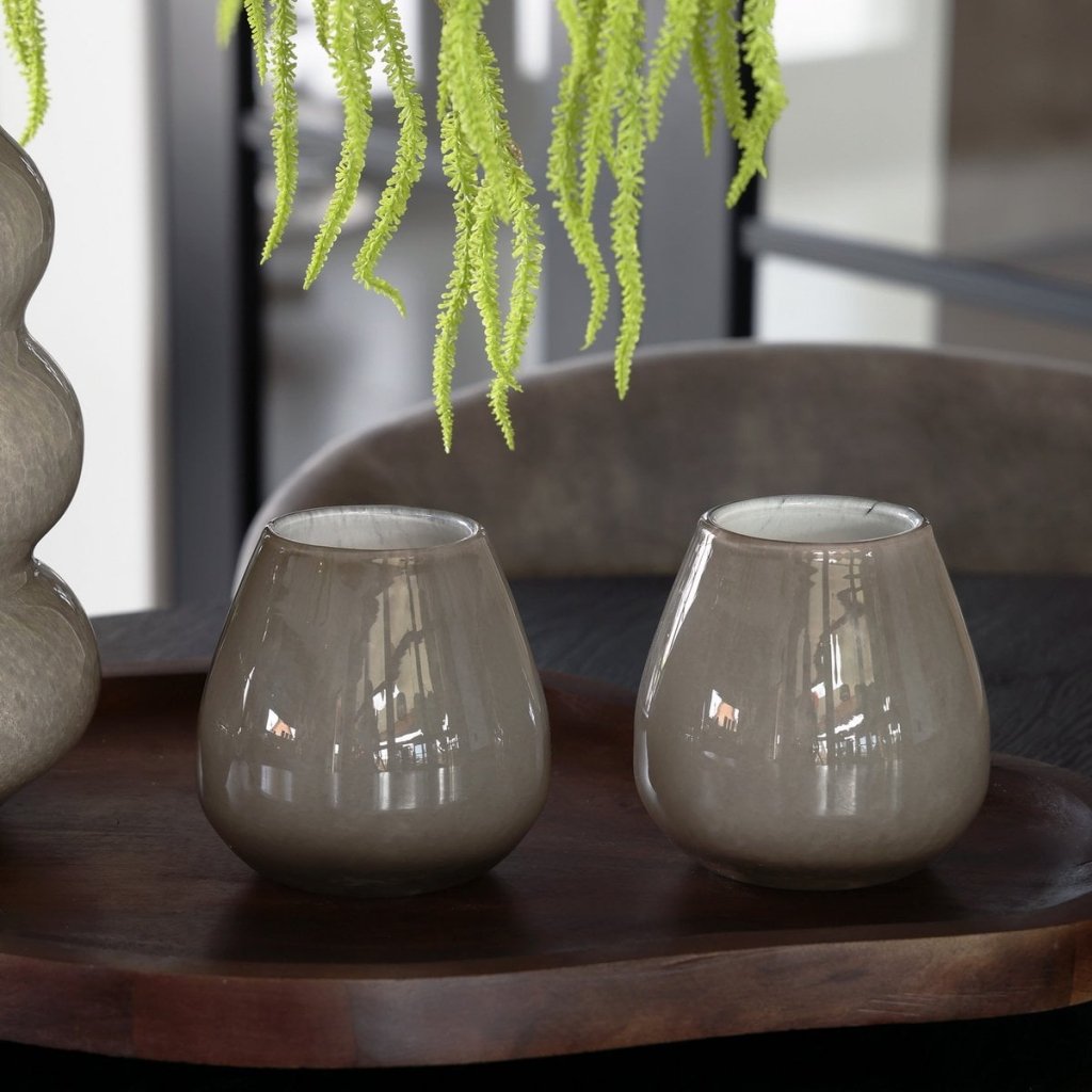 Waxinelichthouder Tasman Elite XS grey (set van 2 stuks) - mrshomeandgarden