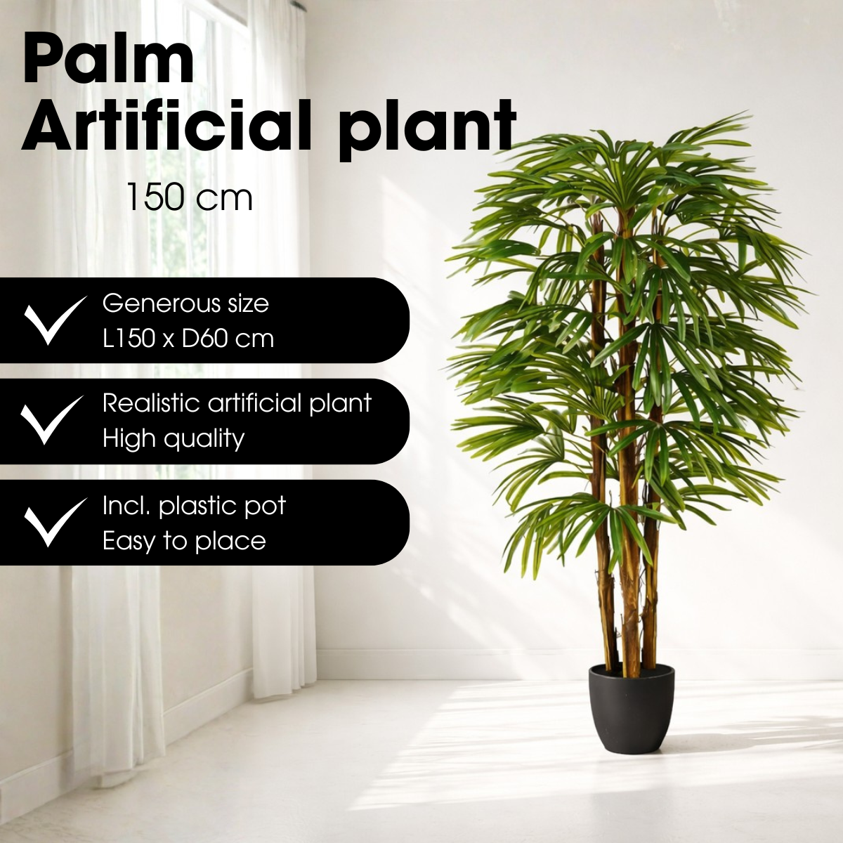 Raphis Palm kunstplant