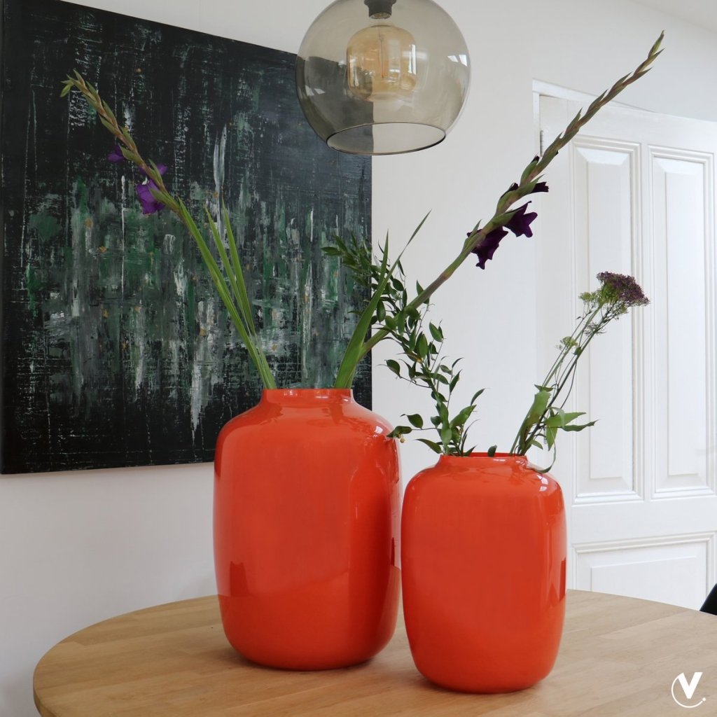 Artic Orange Vase the World - mrshomeandgarden