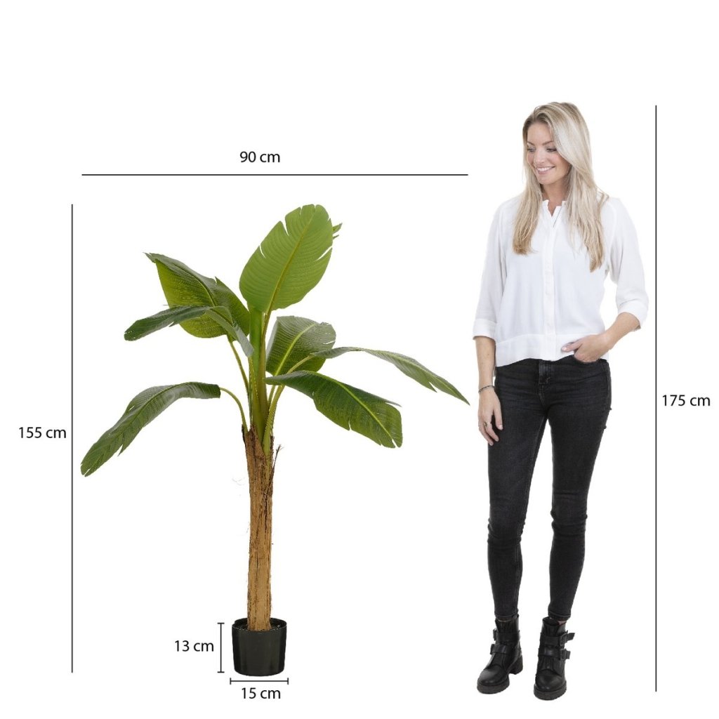 Bananenboom kunst in pot 155 cm - mrshomeandgarden