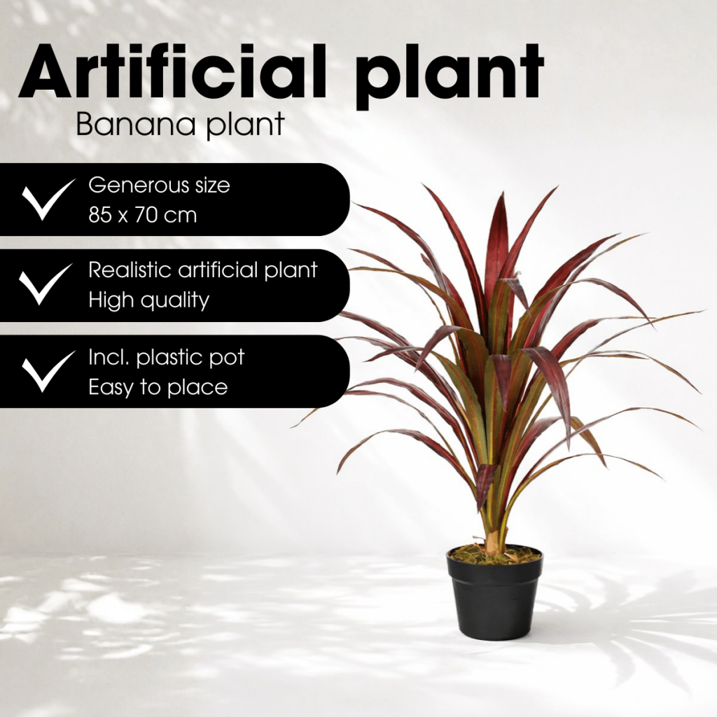 Bananenboom rood kunst Mica Decorations - mrshomeandgarden