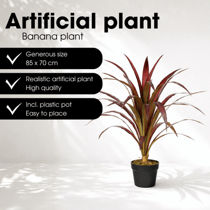 Bananenboom rood kunst Mica Decorations - mrshomeandgarden