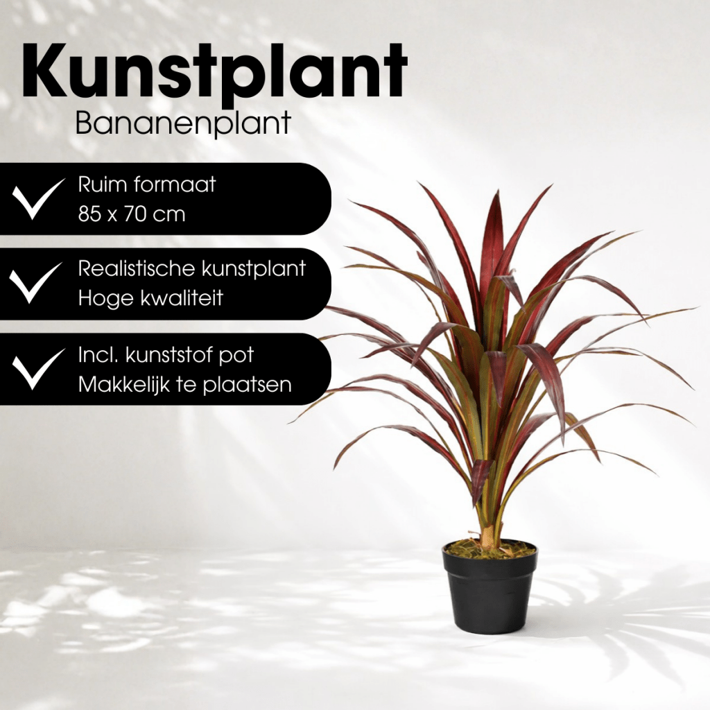 Bananenboom rood kunst Mica Decorations - mrshomeandgarden