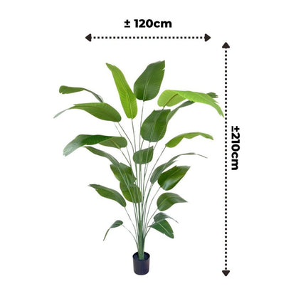 Bananenplant kunstplant 210 cm - mrshomeandgarden