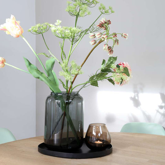 Dienblad zwart Vase the World - mrshomeandgarden