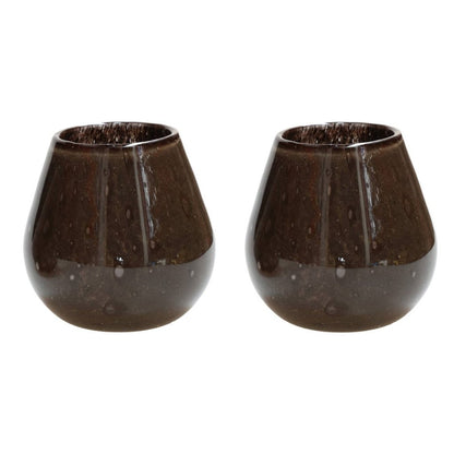 Waxinelichthouder Tasman Elite XS dark brown (set van 2 stuks) - mrshomeandgarden
