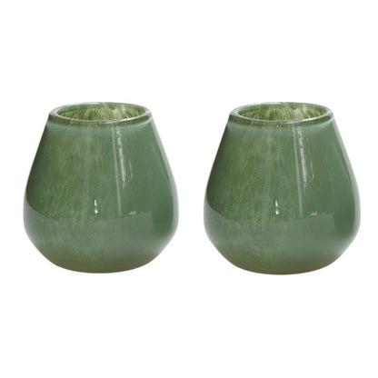 Waxinelichthouder Tasman Elite XS green (set van 2 stuks) - mrshomeandgarden