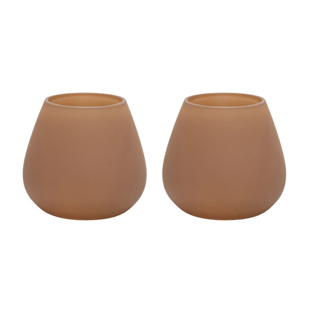 Waxinelichthouder Tasman XS matte sand (set van 2 stuks) - mrshomeandgarden