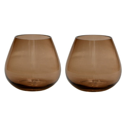 Waxinelichthouder Tasman XS taupe (set van 2 stuks) - mrshomeandgarden