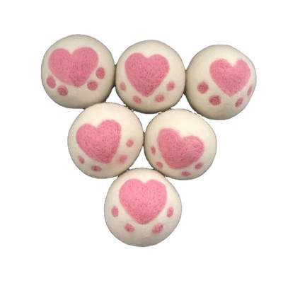 Drogerballen XL (7cm) in bewaarzak met roze hart Ventilii Milano - mrshomeandgarden